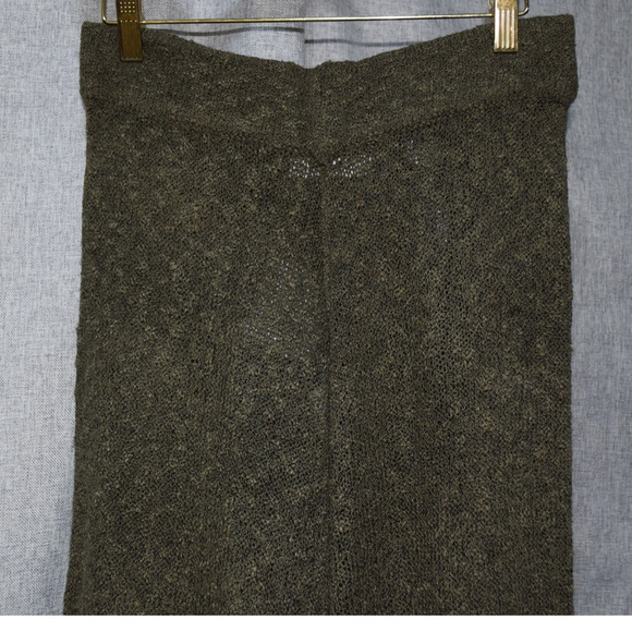 Zara Knit Olive Green Textured Pull-On Pants M - Picture 2 of 3